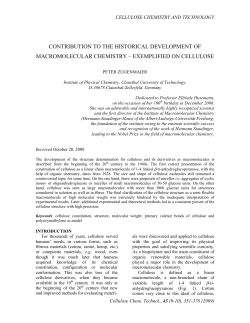 contribution to the historical development of macromolecular