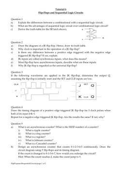 Flip-Flops and Sequential Logic Circuits