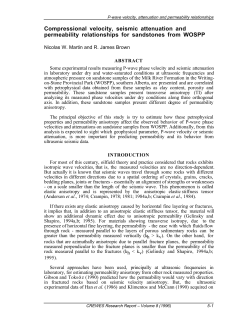 Compressional velocity, seismic attenuation and permeability