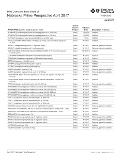 April 2017 BCBSNE Formulary Updates