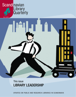The issue in PDF - Scandinavian Library Quarterly