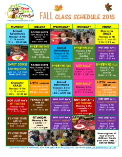 fall class schedule 2015