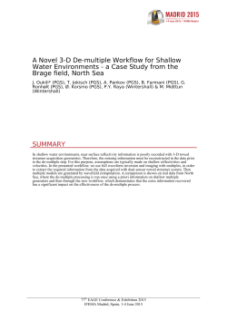 A Novel 3-D De-multiple Workflow for Shallow Water Environments