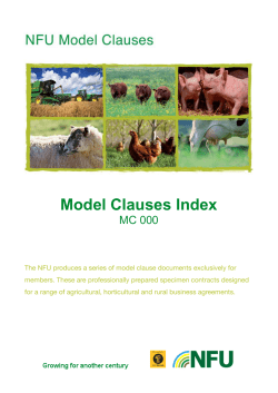 Model Clauses Index