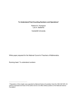 To Understand Post-Counting Numbers and