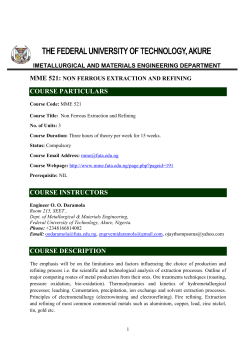 mmetallurgical and materials engineering department