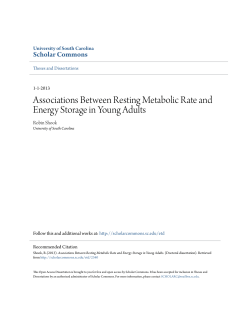 Associations Between Resting Metabolic Rate and Energy Storage