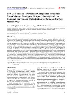 Low Cost Process for Phenolic Compounds Extraction from