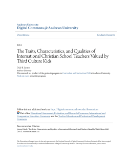 The Traits, Characteristics, and Qualities of International Christian