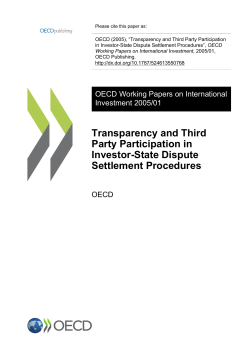 Transparency and Third Party Participation in Investor