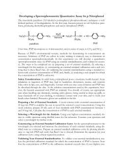 Developing a Spectrophotometric Quantitative Assay for p