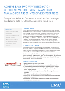 ACHIEVE EASY TWO-WAY INTEGRATION BETWEEN EMC
