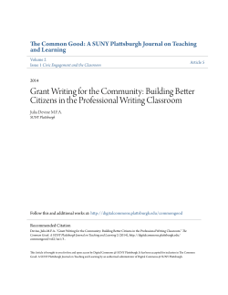 Grant Writing for the Community: Building Better Citizens in the