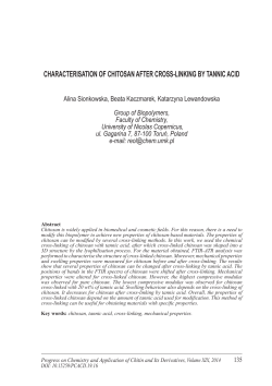 characterisation of chitosan after cross