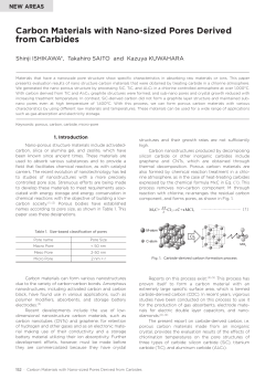 Carbon Materials with Nano-sized Pores Derived from Carbides