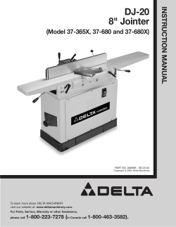 DJ-20 8" Jointer