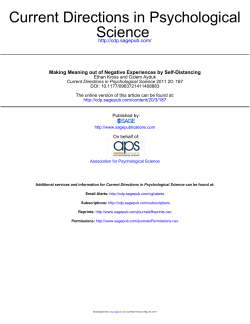 Making Meaning out of Negative Experiences by Self