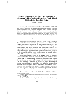 "Creatures of the State" nor "Accidents of Geography"