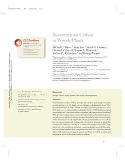 Nonstructural Carbon in Woody Plants