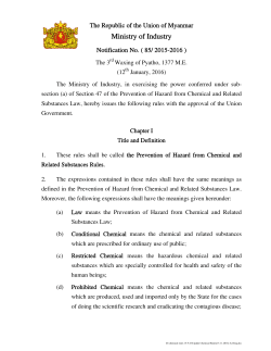 Prevention of Hazard from Chemical and Related Substances Rules