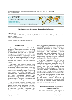 Journal of Research and Didactics in Geography, 0, Dec - J