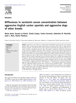 Differences in serotonin serum concentration between aggressive