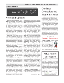 Chalk Talk - Maine Principals Association