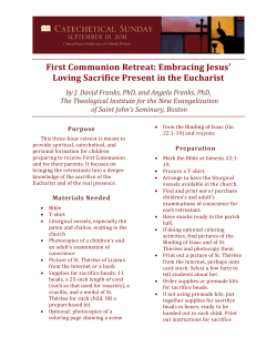 First Communion Retreat: Embracing Jesus` Loving Sacrifice