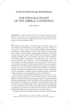 The STrange DeaTh of The LiberaL ConSenSuS