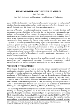 thinking with and through examples