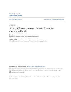 A List of Phenylalanine to Protein Ratios for