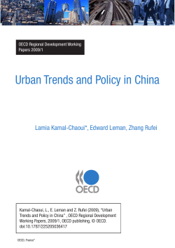 Urban Trends and Policy in China