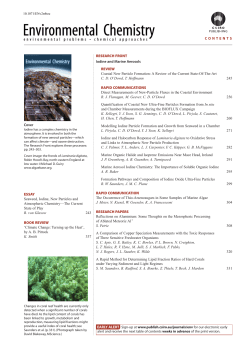 ESSAY Seaweed, Iodine, New Particles and