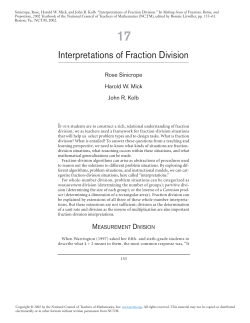 Interpretations of Fraction Division