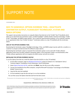 Geo 7x handheld: Option Override Tool&mdash;Deactivate Centimeter