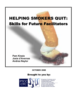 Helping Smokers Quit: Skills for Future Facilitators