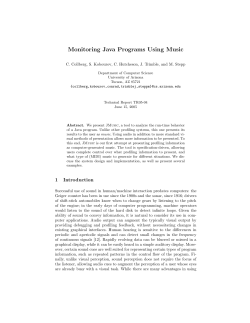 Monitoring Java Programs Using Music