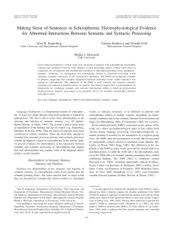 Making Sense of Sentences in Schizophrenia: Electrophysiological