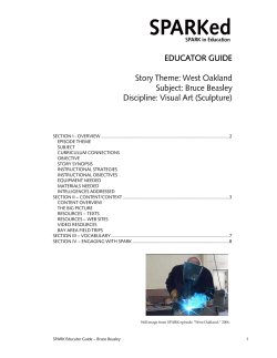 EDUCATOR GUIDE Story Theme: West Oakland Subject