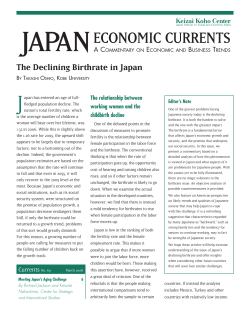 The Declining Birthrate in Japan