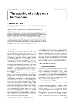 The packing of circles on a hemisphere