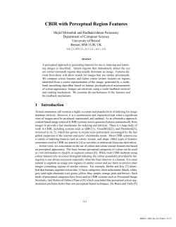 CBIR with Perceptual Region Features