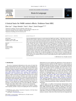 A lexical basis for N400 context effects: Evidence