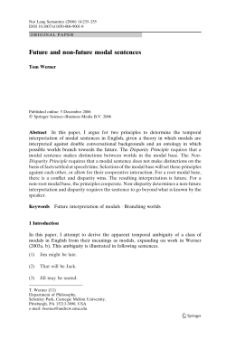 Future and non-future modal sentences