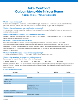 Take Control of Carbon Monoxide in Your Home
