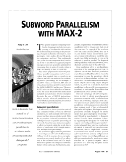 subword parallelism - Princeton University