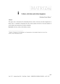 Culture, television and urban imaginary