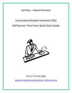 Self-Service Time Entry Quick Start Guide - AFD