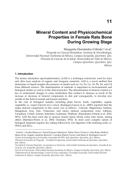 Mineral Content and Physicochemical Properties in Female