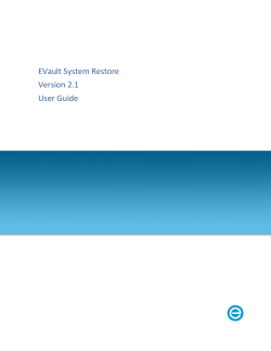 EVault System Restore